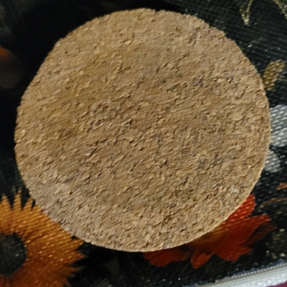 Ornate Embossed Clear Glass Apothecary Canister Cork Lid Large - Picture 9 of 10